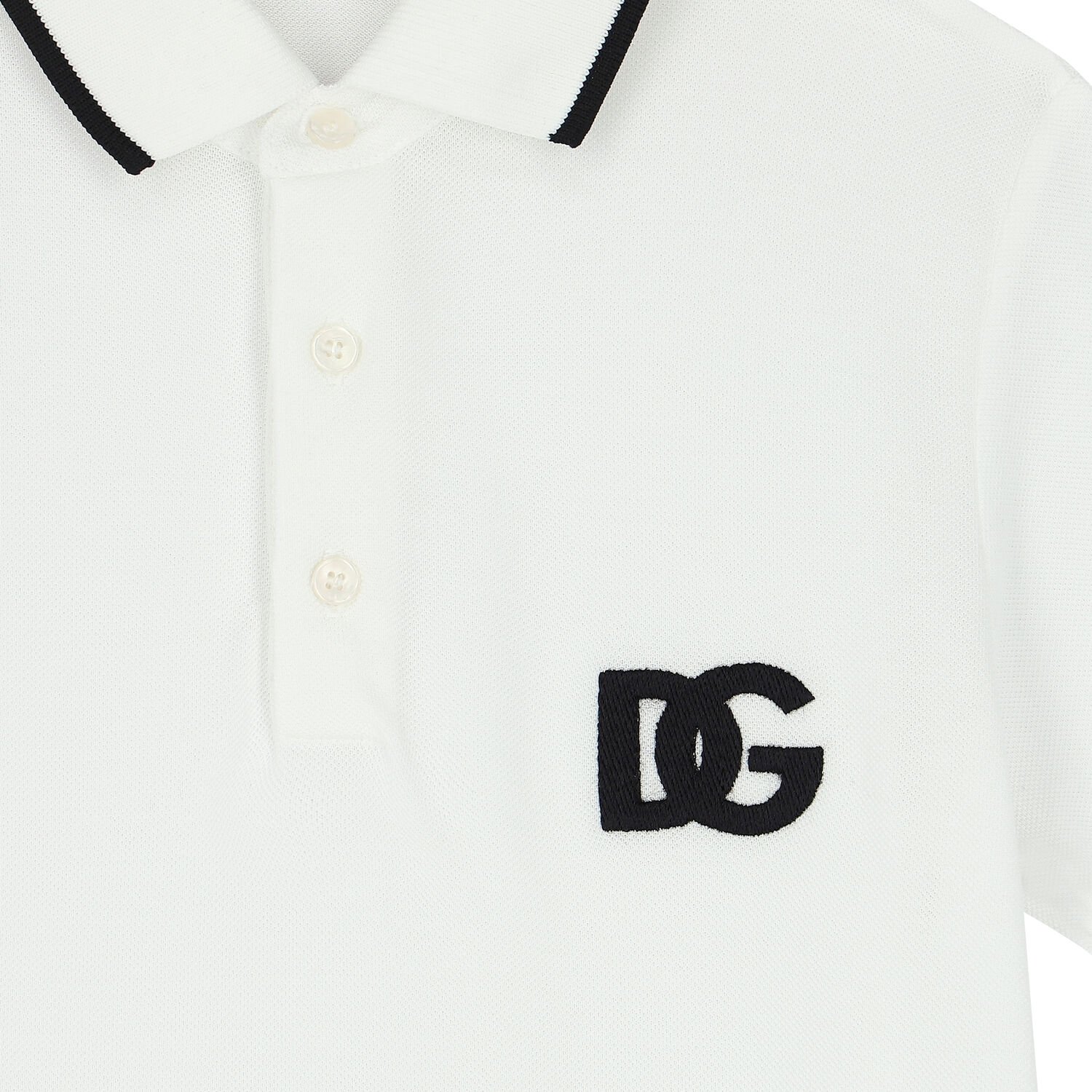 Boys White Logo Polo Shirt, 2, hi-res